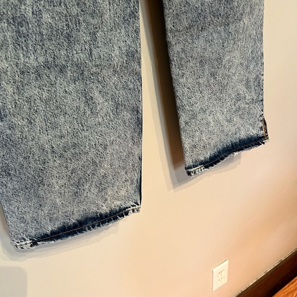 Free People NWT We The Free My Own Lane Acid Wash Distressed Straight Leg - Picture 9 of 10